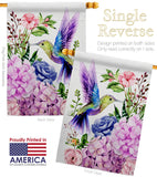 Purple Hummingbird - Birds Garden Friends Vertical Impressions Decorative Flags HG105063 Made In USA