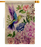 Purple Hummingbird - Birds Garden Friends Vertical Impressions Decorative Flags HG105063 Made In USA