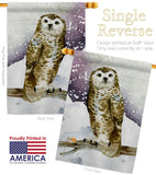 Winter Owl - Birds Garden Friends Vertical Impressions Decorative Flags HG105067 Made In USA