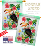 Tropical Toucan - Birds Garden Friends Vertical Impressions Decorative Flags HG137019 Made In USA
