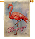 Flamingo - Birds Garden Friends Vertical Impressions Decorative Flags HG137342 Made In USA