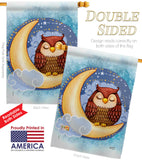 Midnight Owl - Birds Garden Friends Vertical Impressions Decorative Flags HG137356 Made In USA