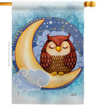 Midnight Owl - Birds Garden Friends Vertical Impressions Decorative Flags HG137356 Made In USA