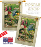 Hummingbird Garden - Birds Garden Friends Vertical Impressions Decorative Flags HG191058 Made In USA