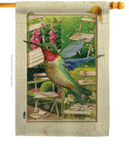 Hummingbird Garden - Birds Garden Friends Vertical Impressions Decorative Flags HG191058 Made In USA