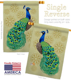 Peacock - Birds Garden Friends Vertical Impressions Decorative Flags HG192346 Made In USA