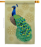 Peacock - Birds Garden Friends Vertical Impressions Decorative Flags HG192346 Made In USA