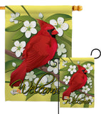 Cardinal - Birds Garden Friends Vertical Impressions Decorative Flags HG105032 Made In USA