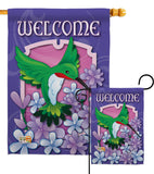 Welcome Hummingbird - Birds Garden Friends Vertical Impressions Decorative Flags HG105033 Imported