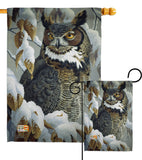 Great Horned Owl - Birds Garden Friends Vertical Impressions Decorative Flags HG105042 Made In USA