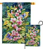 Orchids And Hummingbirds - Birds Garden Friends Vertical Impressions Decorative Flags HG105055 Made In USA