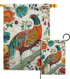 Suzani Peacock - Birds Garden Friends Vertical Impressions Decorative Flags HG105056 Made In USA