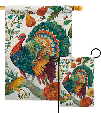 Suzani Turkey - Birds Garden Friends Vertical Impressions Decorative Flags HG105057 Made In USA