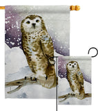 Winter Owl - Birds Garden Friends Vertical Impressions Decorative Flags HG105067 Made In USA