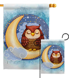 Midnight Owl - Birds Garden Friends Vertical Impressions Decorative Flags HG137356 Made In USA