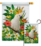 Tropical Cockatoo - Birds Garden Friends Vertical Impressions Decorative Flags HG192216 Made In USA