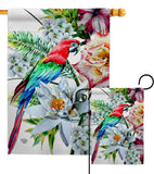 Tropical Parrot - Birds Garden Friends Vertical Impressions Decorative Flags HG192647 Made In USA