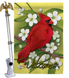 Cardinal - Birds Garden Friends Vertical Impressions Decorative Flags HG105032 Made In USA