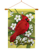 Cardinal - Birds Garden Friends Vertical Impressions Decorative Flags HG105032 Made In USA