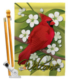 Cardinal - Birds Garden Friends Vertical Impressions Decorative Flags HG105032 Made In USA