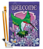 Welcome Hummingbird - Birds Garden Friends Vertical Impressions Decorative Flags HG105033 Imported