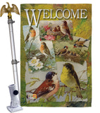 Bird Collage - Birds Garden Friends Vertical Impressions Decorative Flags HG105039 Made In USA