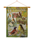 Bird Collage - Birds Garden Friends Vertical Impressions Decorative Flags HG105039 Made In USA