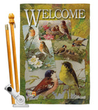 Bird Collage - Birds Garden Friends Vertical Impressions Decorative Flags HG105039 Made In USA