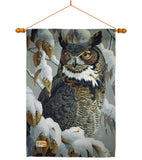 Great Horned Owl - Birds Garden Friends Vertical Impressions Decorative Flags HG105042 Made In USA