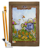 Duck & Duckies - Birds Garden Friends Vertical Impressions Decorative Flags HG105046 Made In USA