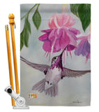 Flight of Hummingbird - Birds Garden Friends Vertical Impressions Decorative Flags HG105047 Made In USA