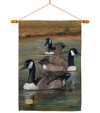 Geese - Birds Garden Friends Vertical Impressions Decorative Flags HG105049 Made In USA