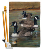 Geese - Birds Garden Friends Vertical Impressions Decorative Flags HG105049 Made In USA