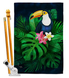 Toucan Paradise - Birds Garden Friends Vertical Impressions Decorative Flags HG105062 Made In USA