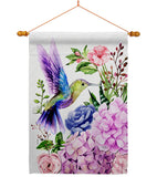 Purple Hummingbird - Birds Garden Friends Vertical Impressions Decorative Flags HG105063 Made In USA