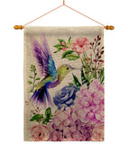 Purple Hummingbird - Birds Garden Friends Vertical Impressions Decorative Flags HG105063 Made In USA