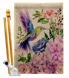 Purple Hummingbird - Birds Garden Friends Vertical Impressions Decorative Flags HG105063 Made In USA