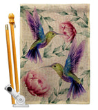 Hummingbirds In Flight - Birds Garden Friends Vertical Impressions Decorative Flags HG105068 Made In USA