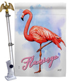 Flamingo - Birds Garden Friends Vertical Impressions Decorative Flags HG137342 Made In USA