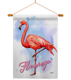 Flamingo - Birds Garden Friends Vertical Impressions Decorative Flags HG137342 Made In USA