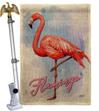 Flamingo - Birds Garden Friends Vertical Impressions Decorative Flags HG137342 Made In USA