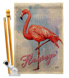 Flamingo - Birds Garden Friends Vertical Impressions Decorative Flags HG137342 Made In USA