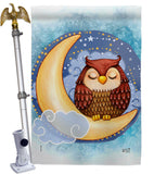 Midnight Owl - Birds Garden Friends Vertical Impressions Decorative Flags HG137356 Made In USA