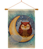 Midnight Owl - Birds Garden Friends Vertical Impressions Decorative Flags HG137356 Made In USA