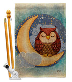Midnight Owl - Birds Garden Friends Vertical Impressions Decorative Flags HG137356 Made In USA