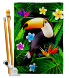 Toucan - Birds Garden Friends Vertical Impressions Decorative Flags HG137542 Made In USA