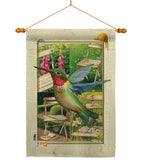 Hummingbird Garden - Birds Garden Friends Vertical Impressions Decorative Flags HG191058 Made In USA