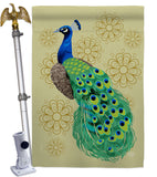 Peacock - Birds Garden Friends Vertical Impressions Decorative Flags HG192346 Made In USA