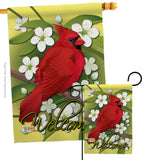 Cardinal - Birds Garden Friends Vertical Impressions Decorative Flags HG105032 Made In USA