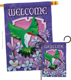 Welcome Hummingbird - Birds Garden Friends Vertical Impressions Decorative Flags HG105033 Imported